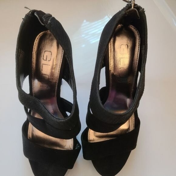 GLOjeans Black 4+ Inch Sexy 5M High Heels - Picture 5 of 11